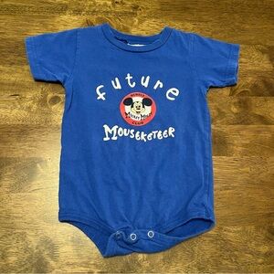 Vintage Walt Disney World Baby Future Mouseketeer Mickey Mouse Onesie